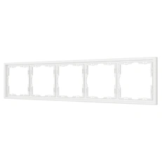 Изображение Рамка 5 постов Arlight NOBE, белый кварц soft-touch 054227(1)